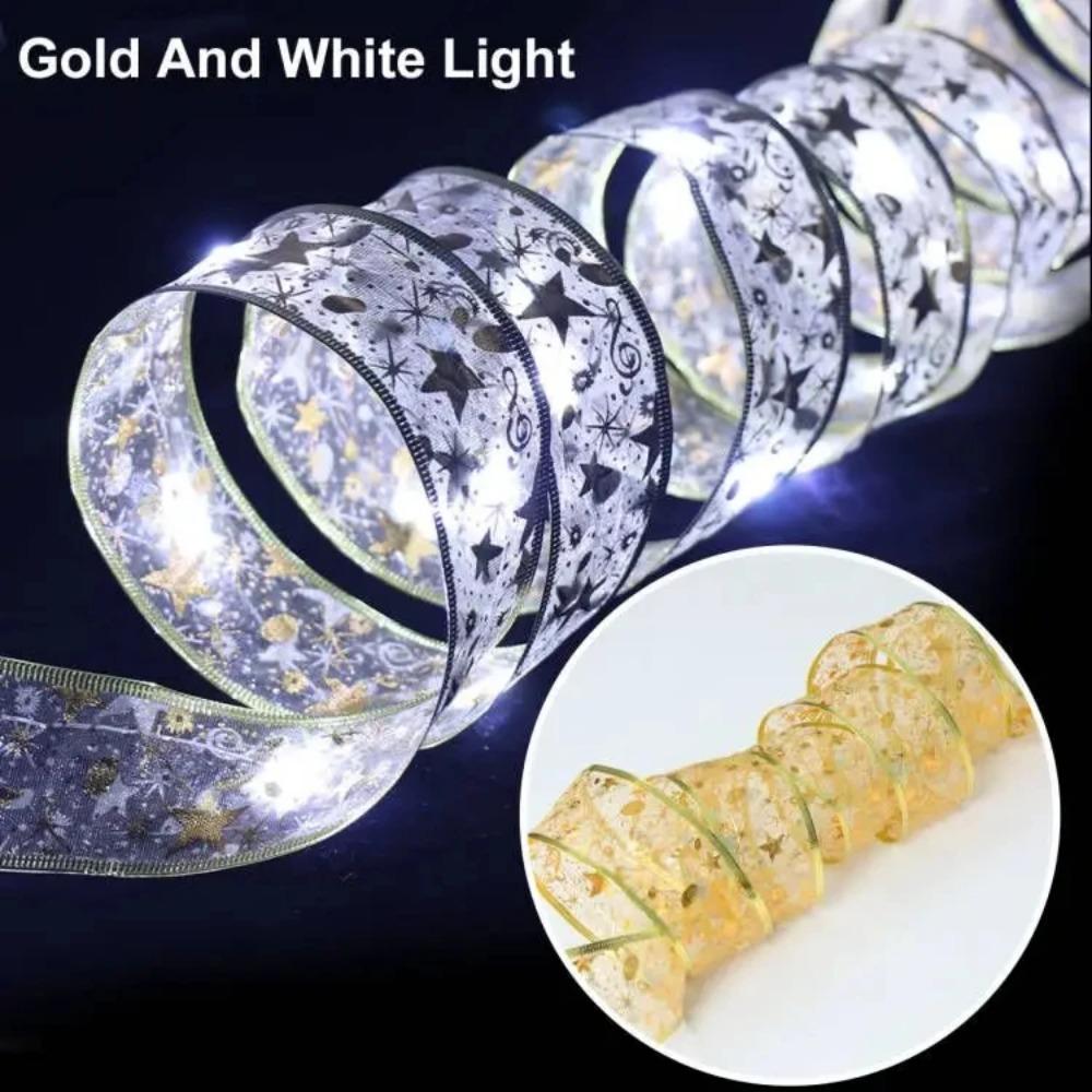 

Рождественская лента, гирлянда, веселые рождественские украшения для дома 2024, рождественское украшение на елку, рождественский подарок на Новый год 2025 White light-3m 30LED