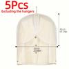 5Pcs Moistureproof Hanging Suit Cover Dustproof Garment Protectors  Bedroom Storage