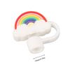 6Pcs Silicone Straw Cover Cap Cartoon Cute Straw Plugs Leak-Proof Pull Out Design Drinking Tube Tips Outdoor Activities