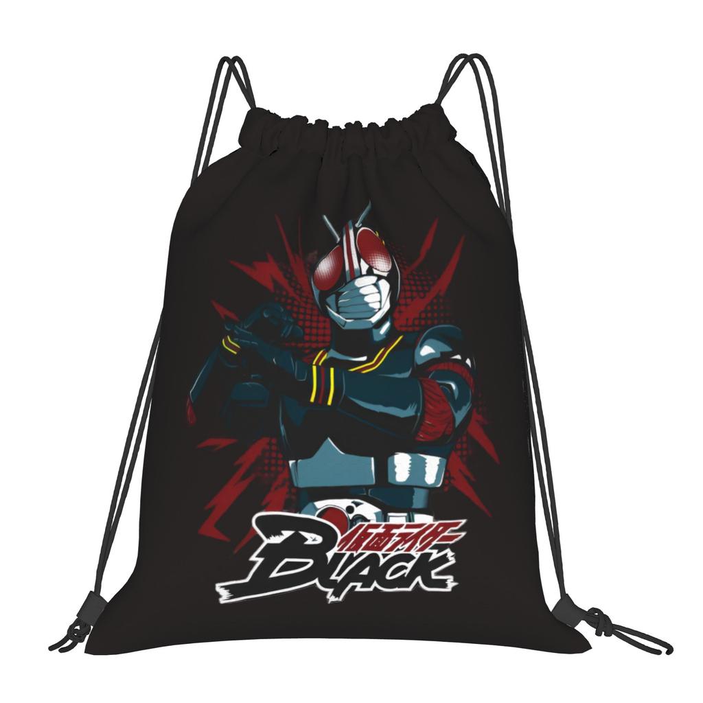Custom Kamen Riders Drawstring Bag Women Men Foldable Sports Gym Sackpack Anime Shopping Storage Backpacks