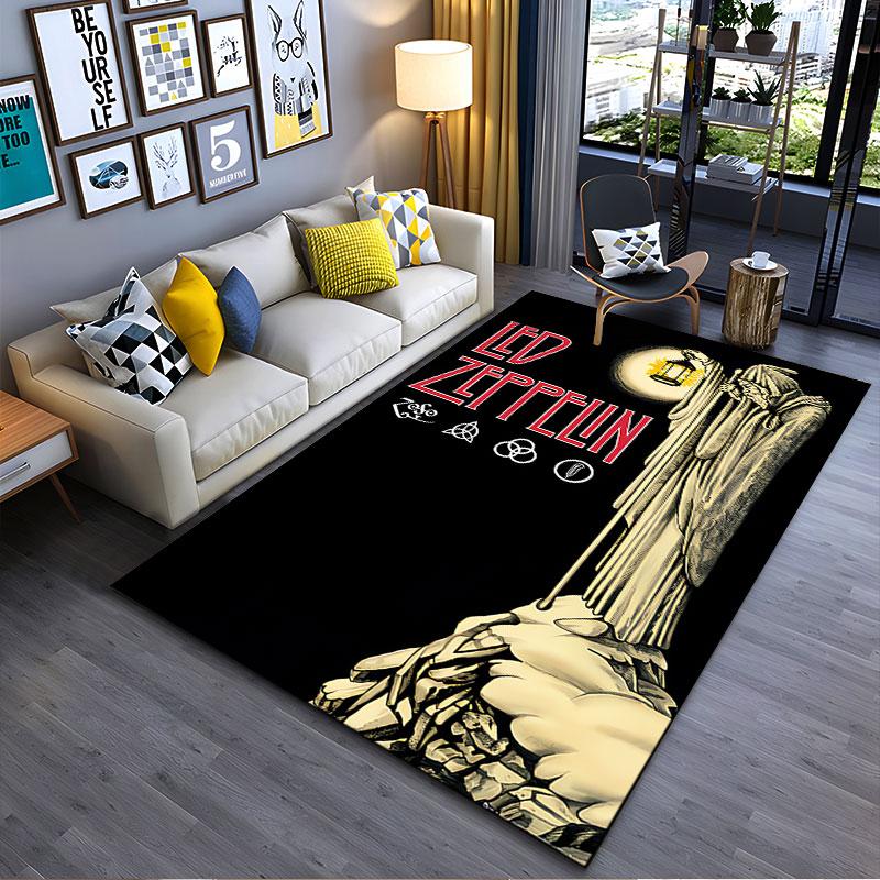 Led Zeppelin Hermit Design Carpet suitable as a non-slip mat for the living room or bedroom sofa