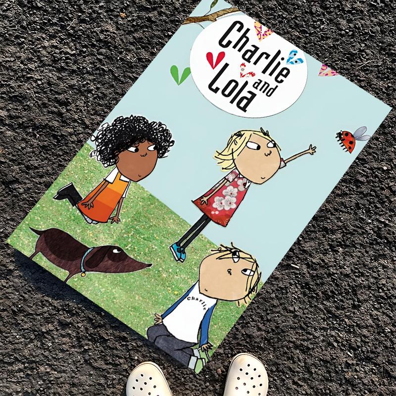 Charlie and Lola Printed Carpet, Rug for Office Chair Living Room Bedroom Kitchen Room Decor Gifts.