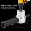 Sheet Metal Cutter Double Head Electric Drill Attachment Portable Rodent Cutting Tool with Drill Attachment, Double Cutting Heads Very Practical and
