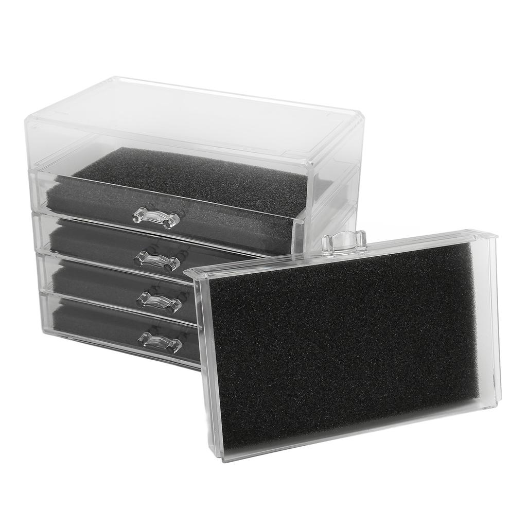 5 Layer Jewelry Drawer Storage Box Case Transparent Acrylic Desktop Cosmetic Makeup Drawer Storage Cabinet