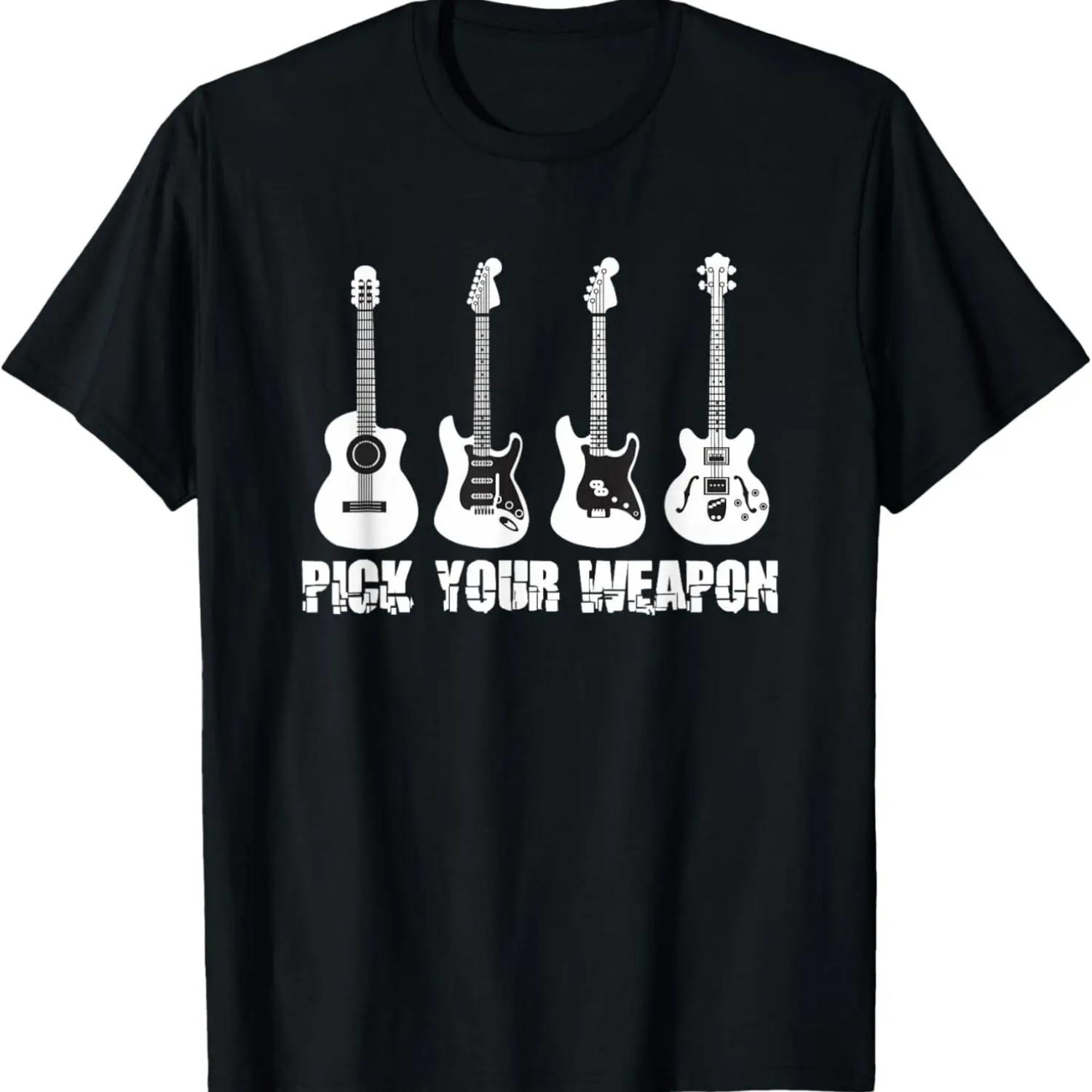 Выбери свое оружие Забавный гитарист Гитара Музыка Музыкант Футболка XXXXXL чёрный
