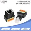 Solderless RJ11 To 8Pin Terminal Block Adapter RJ11 Male Plug / Female Jack To 8P Spring Push Terminal Connector