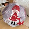 1 Stück Winter, Fuchs Automatisches Öffnen/Schließen Regenschirm mit Winddicht, 8-Speichen Stabiles Dach, Langlebige Speichen, Modisches Design, Outdoor-Accessoire, Lustiger Druck, Holi