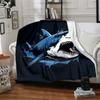 1pc shark ocean Throw Blanket Soft Flannel, Cozy All Season Polyester Perfect for Home, Office