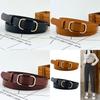 Girl Leather Belt Minimalist Decorative No Hole Adjustment Design Modern Elegant