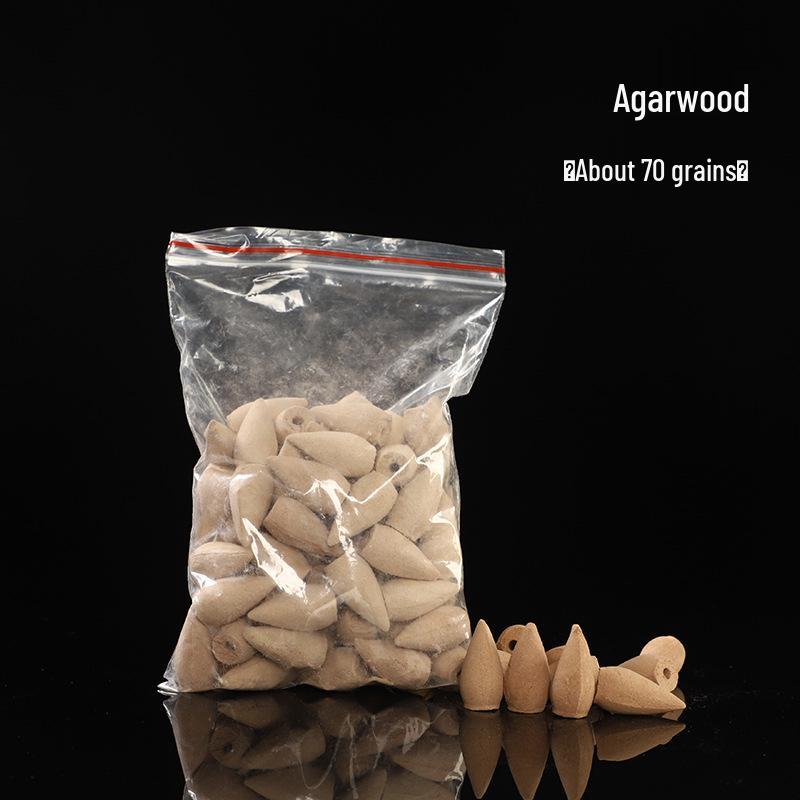 Sandalwood Agarwood Backflow Tower Incense - Flowing Cloud Bullet Head Fragrance