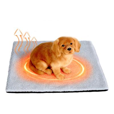 Self Warming Cat Mat Plush Thermal Dog Pad with Non-Slip Bottom Non-Electric Pet Warmer Pad with Removable Washable Cover for Indoor Outdoor Use