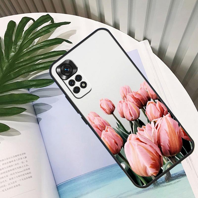 Tulips Flower Funda For Xiaomi Redmi Note 11 10 12 13 14 15 Pro Plus Case For Redmi 15C 10C 13C 12C 14C 15