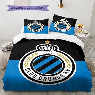 Κλινοσκεπάσματα με σχέδιο Club Brugge K.V., Σετ Παπλώματος Κάλυμμα Παπλώματος Μαξιλαροθήκη Οικιακό Δώρο Γενεθλίων (1 * παπλωματοθήκη + 2 * μαξιλαροθήκη, χωρίς πυρήνα)