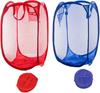 2Pcs Portable Dirty Laundry Basket Foldable Dirty Laundry Basket for Bedroom Kids Room College Dormitory and Travel