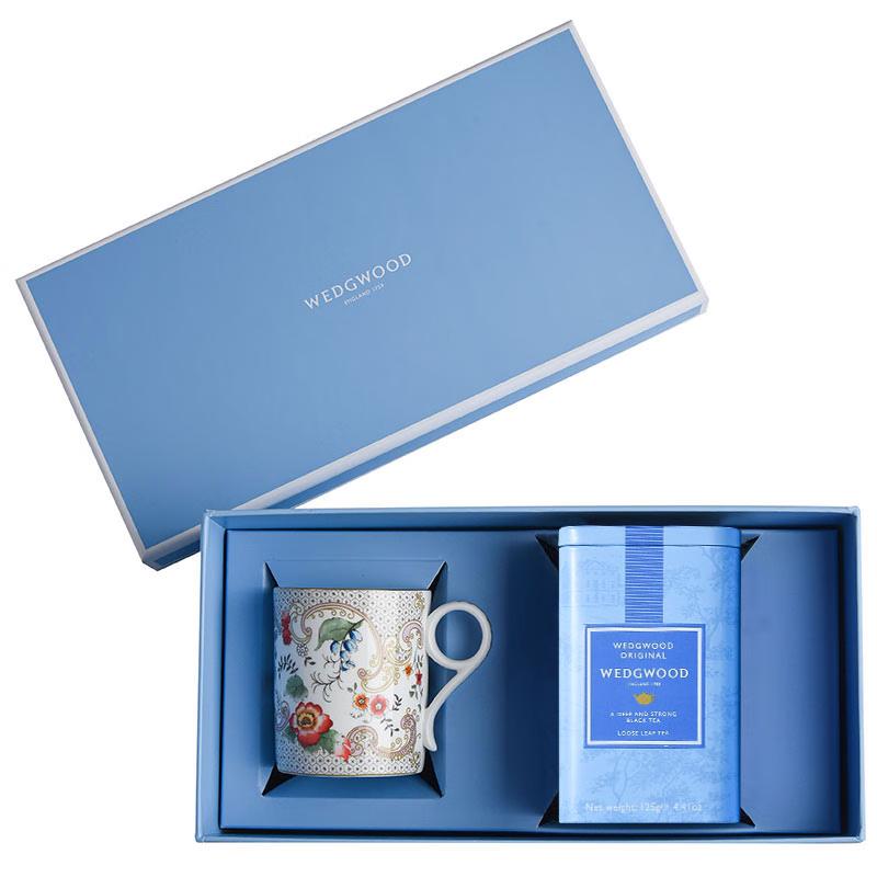 Wedgwood Rococo Floral Mug & Tea Caddy Gift Set