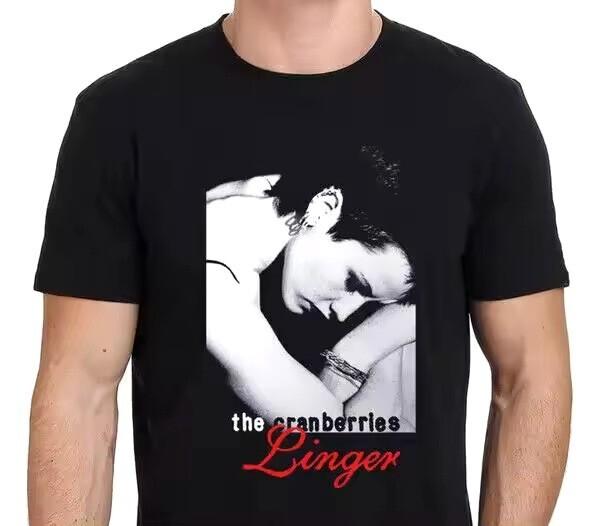 The Cranberries Dolores O Riordan Linger Унисекс Черная Футболка Размер S-5XL Унисекс Футболка XXXL
