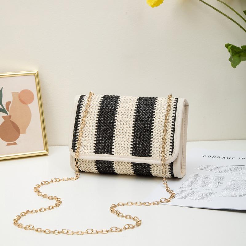Woven Straw Bag Summer Bag Women's New Fashion Wind Chain Portable Shoulder Bag