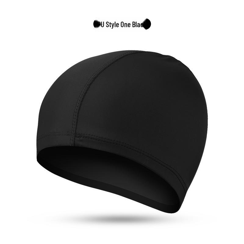 Unisex Plus Size Waterproof Swim Cap with Ear Protection for Long Hair