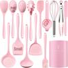 Non-Slip Silicone Cooking Set: High-Temp Resistant Soup Ladle, Stir-Fry Spatula, and Pot Spoon