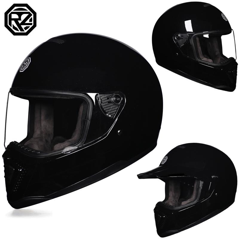 2024 new ORZ retro motorcycle helmet, American cruise full helmet, motorcycle with free brim