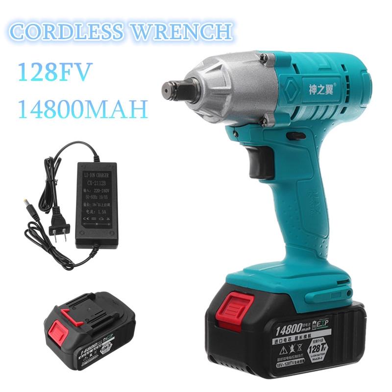 128VF 110V-220V Cordless Impact Drill Driver Kit Powerful Combo Kits with 1 Rechargeable Lithium-Ion Battery