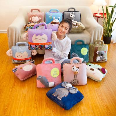 Folding Pillow Quilt Dual-use Office Nap Small Pillow Car Cushion Car Blanket