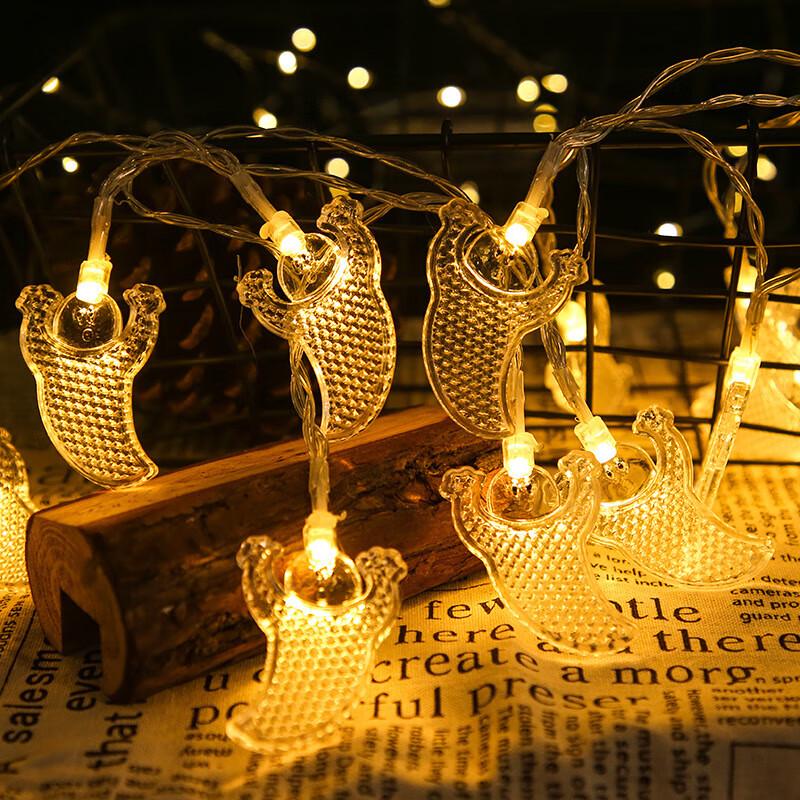 Solar Powered LED Halloween Ghost String Lights