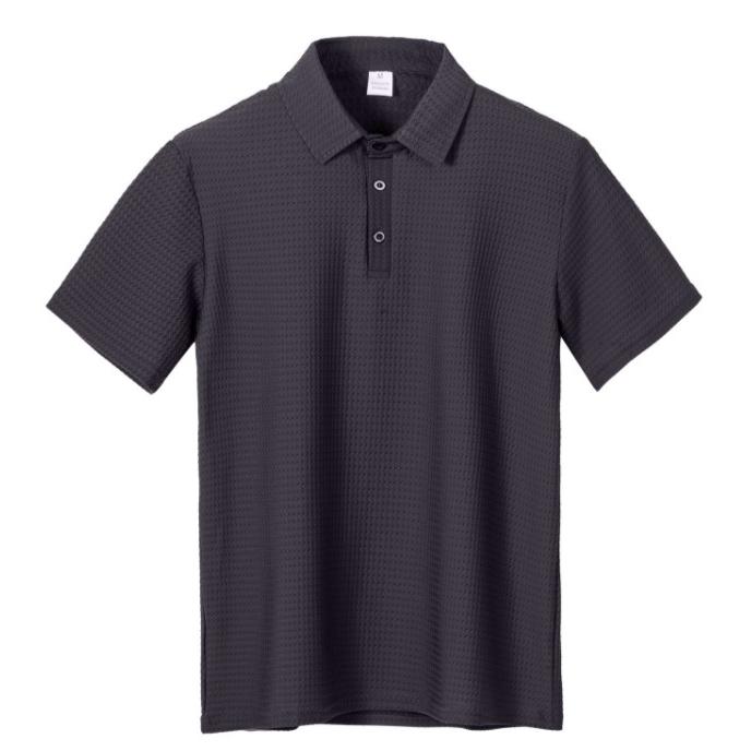 Summer High-end Quick Drying Men's Ice Silk Shirt Collar Polo Shirts