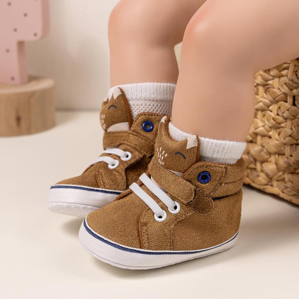 Infant Velcro High-Top Non-Slip Breathable Walking Shoes