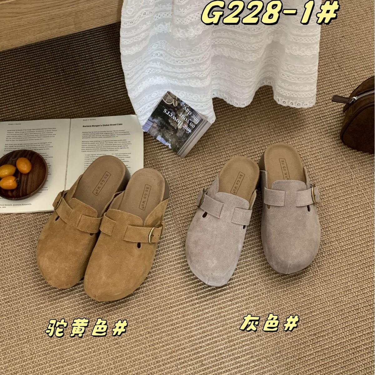 

2025 новая осенняя кожа круглая голова пряжка на одно слово толстая подошва повседневные мягкая подошва колледж стиль мелкий вырез женские полусабо одинарные туфли 40