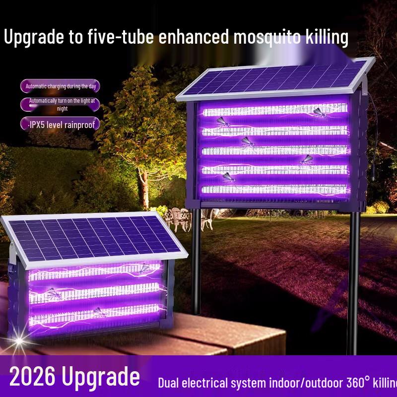 Lâmpada Elétrica Solar Aoxing para Matar Mosquitos e Moscas ao Ar Livre