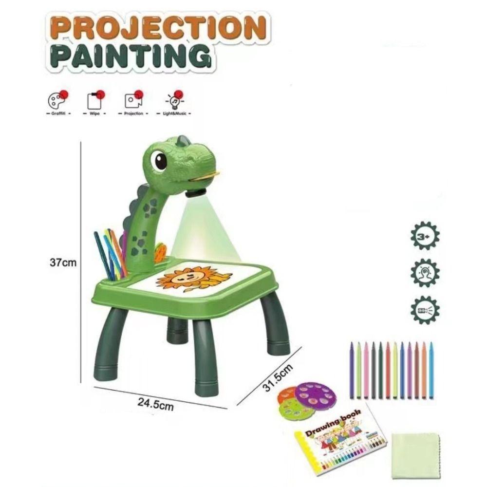 1set Painting Set LED Projector Painting Board Led Projector Art Drawing Table Toys Children