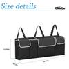 AUCELI Car Trunk Organizer, Backseat Hanging Large Storage With Adjustable Straps, Waterproof Collapsible Cargo Bag With 4 Pockets, Sturdy Space
