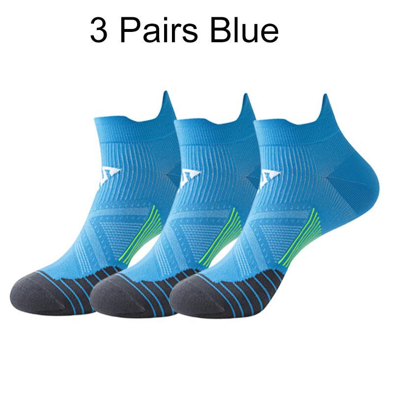 3 Pairs Sports Socks For Men Women Breathable Running Socks Quick Dry Anti-friction Marathon Ankle Socks Cycling Gym Fitness New