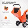 Mini Wood Chipper Shredder Mulcher Heavy Duty 7 HP 212cc Gas Powered Engine 3" Inch Max Wood