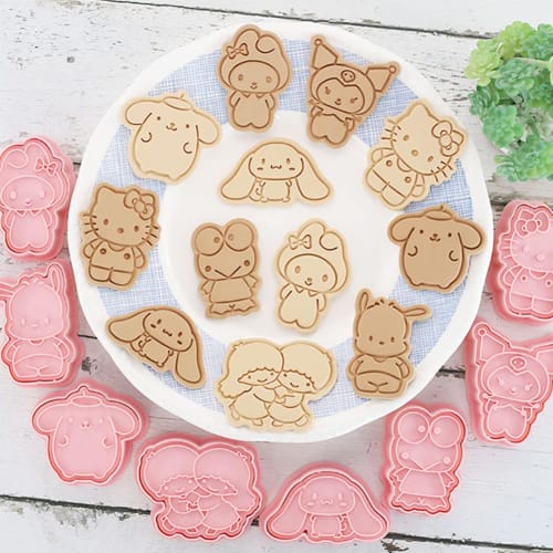 Set de 8 forme pentru fursecuri, Set de forme pentru fursecuri 3D, Formă pentru fursecuri de tip presă pentru copt, Perfect pentru bucătărie, cutii de prânz, handmade, cadouri de ziua de naștere și