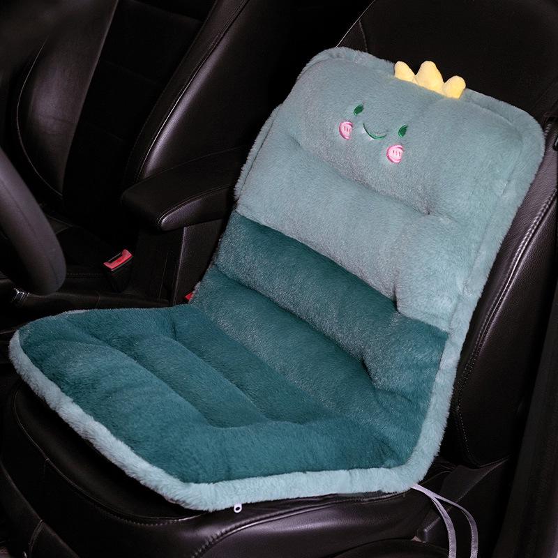 

Plush Car Seat Cushion with Lumbar Support - All-Season, Non-Slip, Integrated Design for Autumn & Winter Front Row: 80x45cm