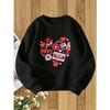 European Size  Round Neck Sweatshirt Fashion Print Top Casual Style