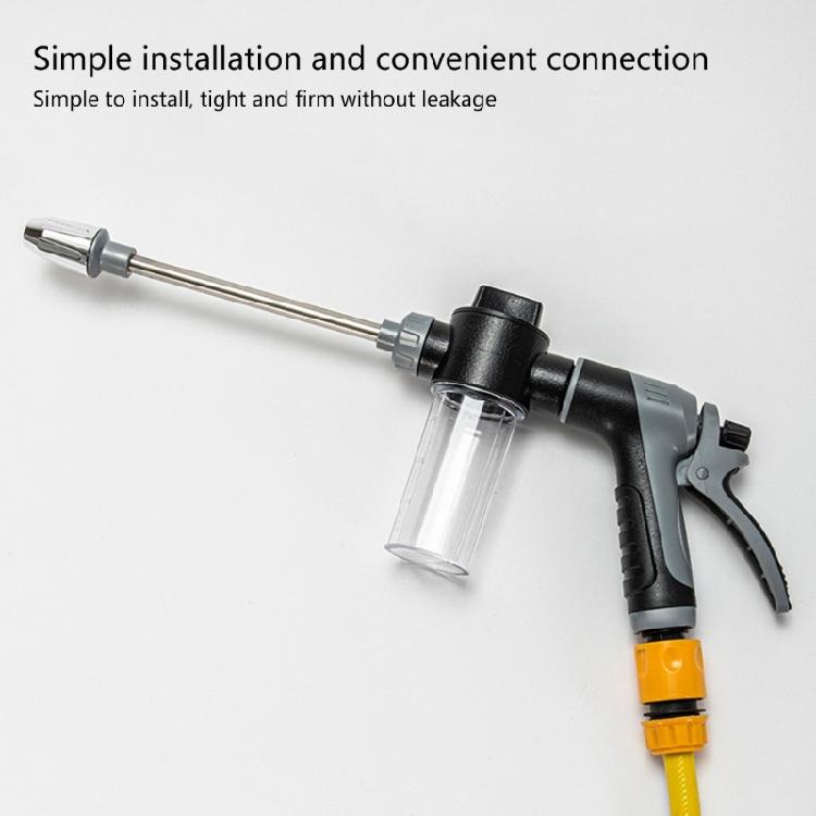 Rotating Head Watering Spray Guns High Pressure Car Washer with Detachable Soap Dispenser Garden Irrigation System