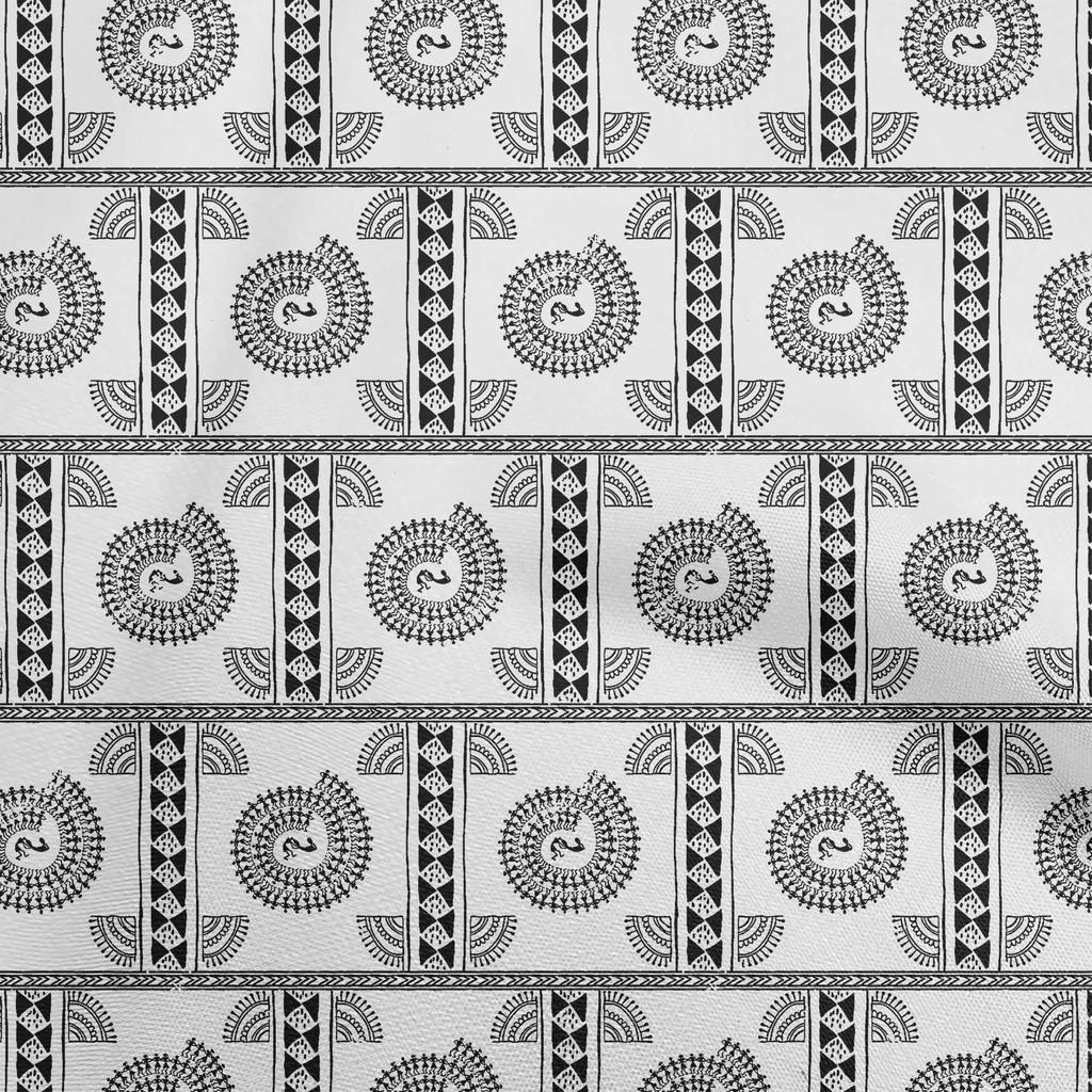 oneOone Baumwoll-Flex Schwarzer Stoff Asiatischer Blumenblock Quiltzubehör Druck Nähstoff pro Yard 40 Zoll