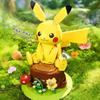 Keeppley Well-behaved Pikachu Building Blocks Trendy Toys Hand-assembled Pikachu Peripheral Hand-made Model Ornaments Gifts