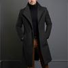 Men's Woolen Mid Length Coat, Windbreaker Coat
