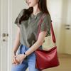 Soft leather fringed shoulder bag Crossbody tote women's bag