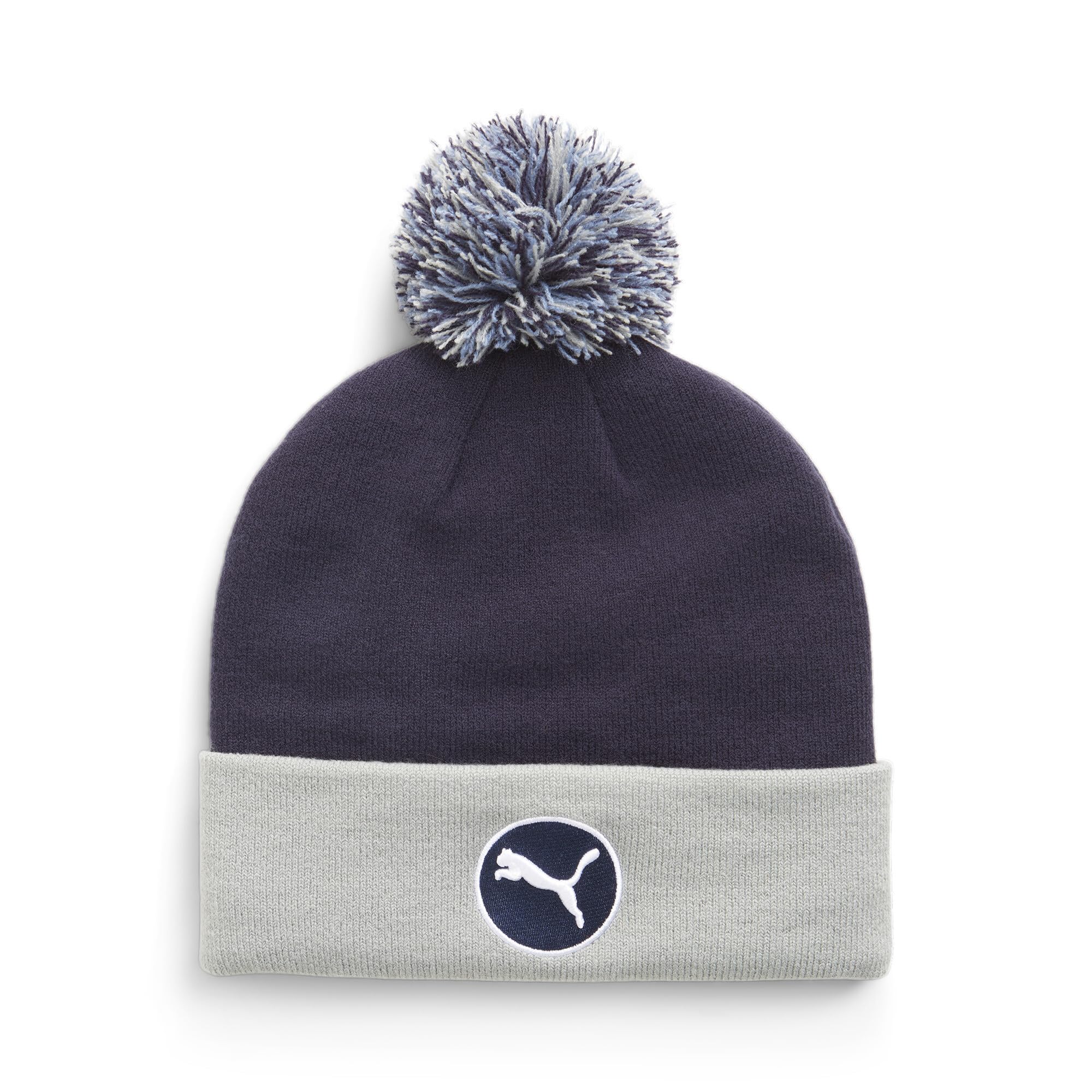 

PUMA Removable Pom Golf Navy Free Size Men s Beanie, 024810, Blazer/Ash Gray,