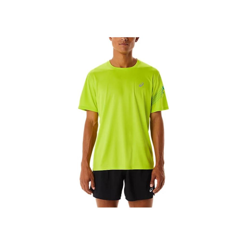 Asics Round Neck Pullover Quick-Dry Sports Short Sleeve T-Shirt Men Tops Green 2011C836-302