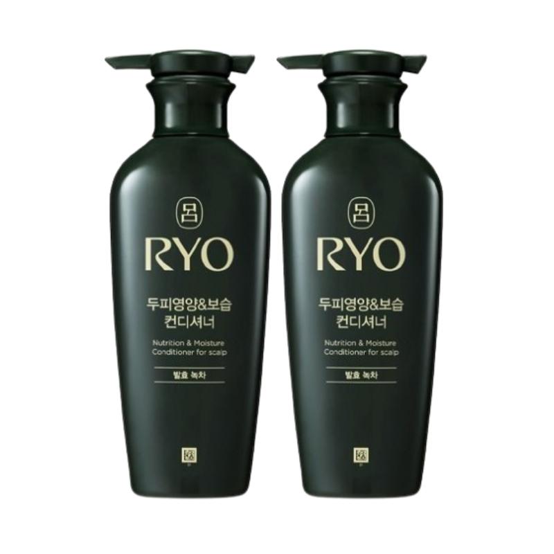 Ryo Scalp Nutrition & Moisture Conditioner 400ml – Fermented Green Tea & Ginseng, Peptide Complex, Low-Molecular Care for Healthy Scalp & Shiny Hair