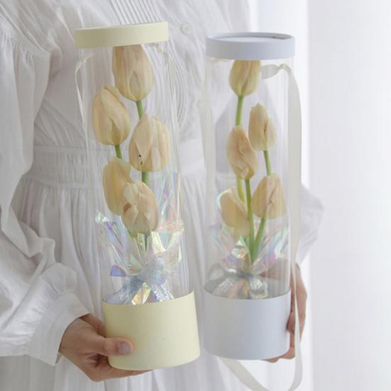 Blumen-Geschenkbox Tragbar Transparentes PVC Exquisite Blumen-Präsentationsbox Partyzubehör