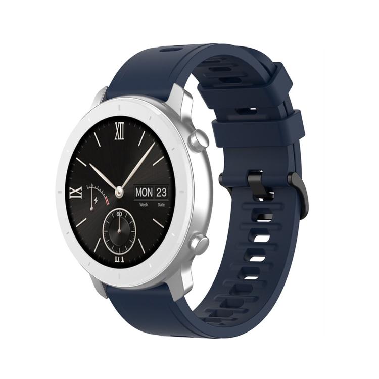 

For Amazfit GTR Silicone Smart Watch Watch Band, Size:22mm 22mm темно-синього кольору