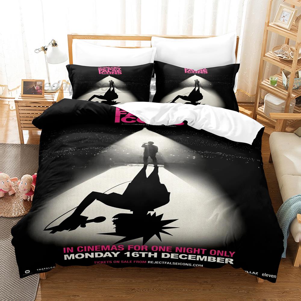 Musik Gorillaz Bettwäsche Set Einzelbett Twin Full Queen King Size Bettwäsche Set Aldult Kinder Schlafzimmer Bettbezug Sets 3D Druck Gorillaz 2022
