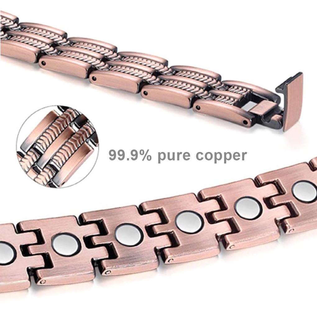 Men Bracelet Copper Geometric Bangle Wheat Chains Retro Fashion Hand Decor Decorations Boyfriend Jewelry Birthday Party